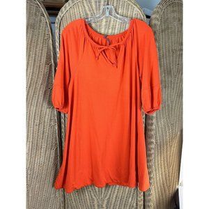 anthropologie dress medium orange